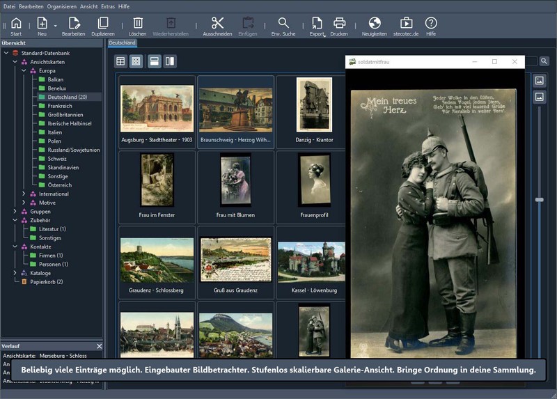 Stecotec Postcard Management Pro: Software for Your Postcards [CD-ROM] gallery