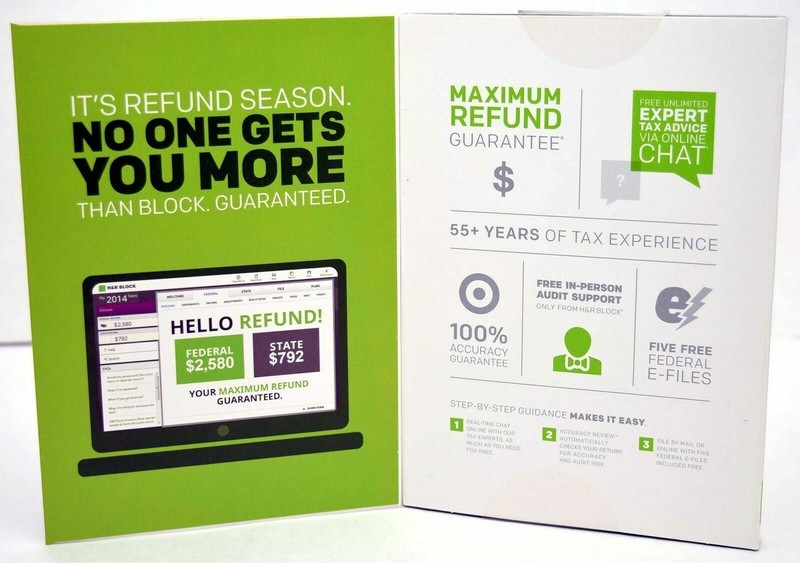 SEALED NEW H&R Block 2014 DELUXE Taxes Homeowner/Investor Federal+State tax CD gallery