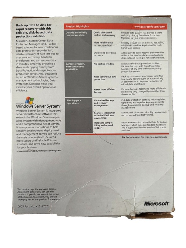 Microsoft Windows System Center Data Protection Manager 2006 A5S-00002 gallery