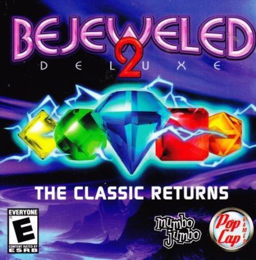 Bejeweled 2 Deluxe w/ Bonus Soundtrack MAC CD colored gems line 3 up game +music