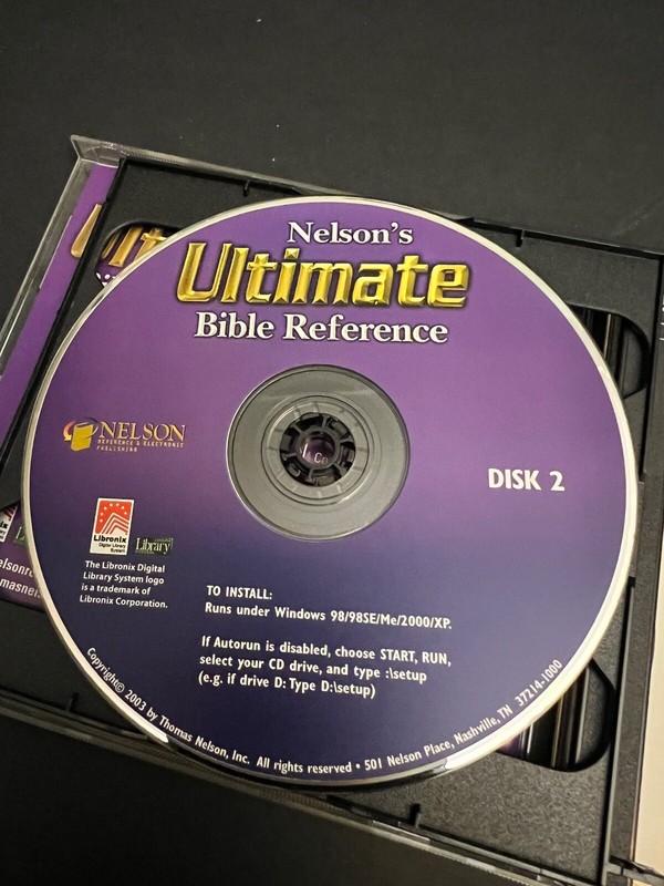 Nelson's Ultimate Bible Reference Library PC CD 2003 CD-Key Nelson Computer gallery