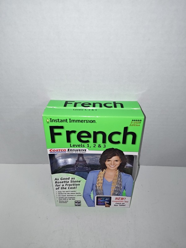 Instant Immersion French Levels 1, 2 & 3 New In Sealed Box Costco Exclusive
