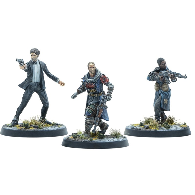Fallout: Wasteland Warfare Raiders: Crater Warlords Miniatures Set - 3 Figures