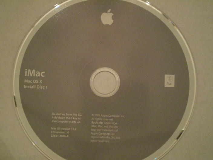 Apple Macintosh iMac (2002) Software Media Pack 603-1732 – 6 CD’s