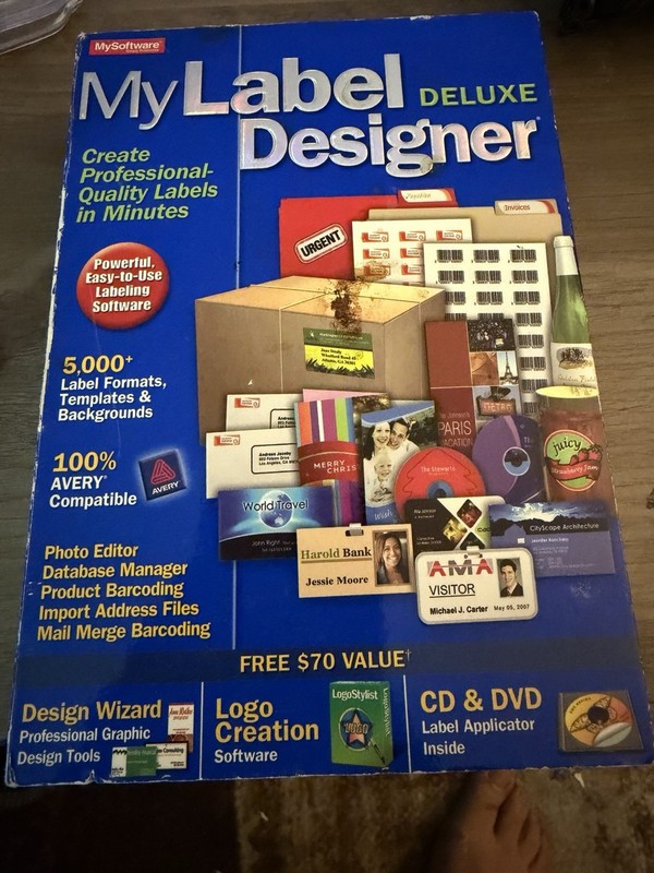 Vintage My Label Deluxe Designer. For Windows 7 Or Vista.