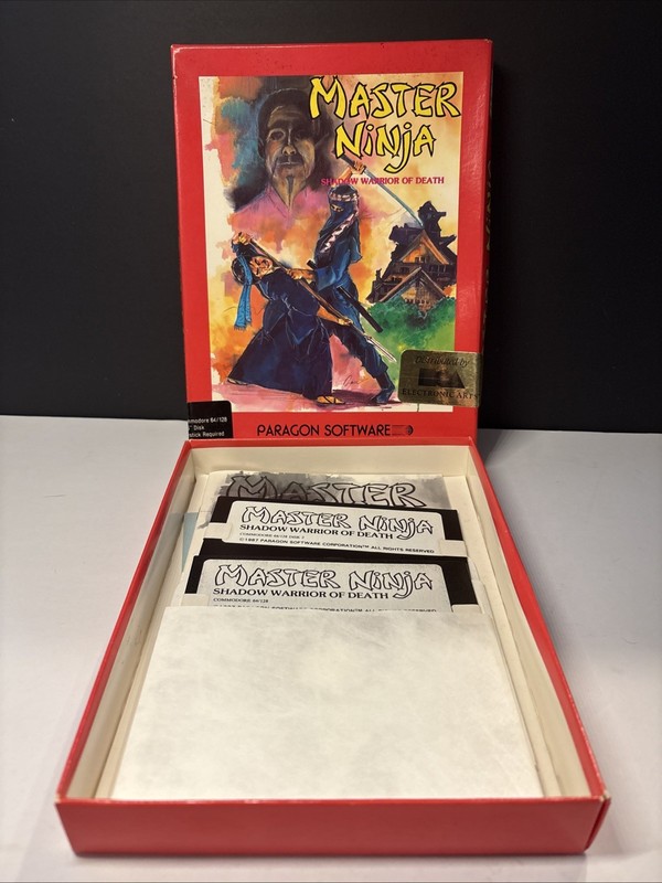 Master Ninja Shadow Warrior of Death Commodore 64/128 C64 Game. 1987