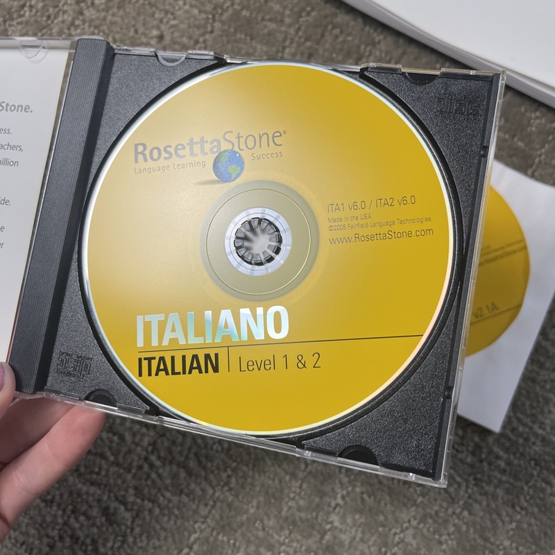 Rosetta Stone Italiano Level 1 & 2 Personal Edition New Open Box Complete gallery