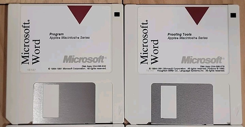 Microsoft Word Version 5.0 Apple Macintosh 1991 3.5" Floppy Disk Software - READ gallery