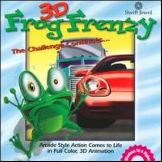 3D Frog Frenzy 1 PC CD hop across road traffic safely ponds puzzle arcade game!