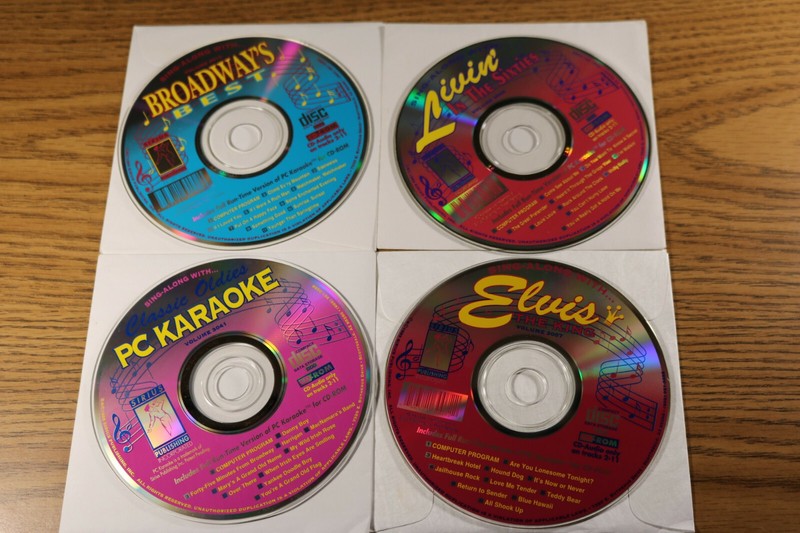 PC Karaoke CD-Rom PC Lot of 4 - Sirius 1993 Sing-along with Elvis Oldies Sixties gallery