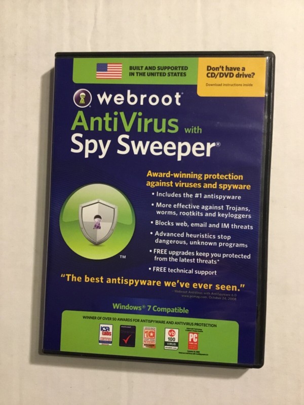 very Good Webroot Antivirus with Spy Sweeper , Windows 7 Compatible