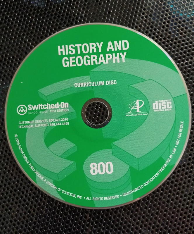 Switched on Schoolhouse, 8th Grade History & Geography, 2011 edition Alpha Omega