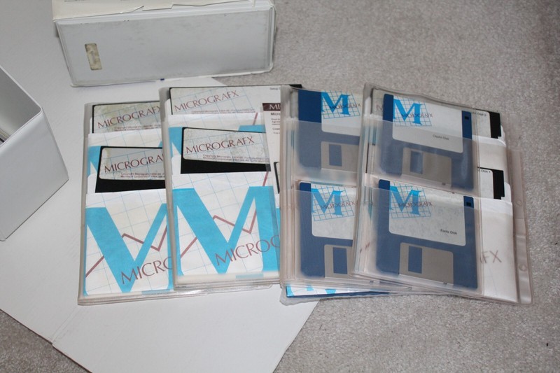 Vintage PC Software Micrografx Designer 5.25" 3.5" Media Windows gallery