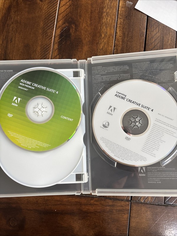 Adobe CS4 web Premium Windows Student Pack MOE Singapore CIB Slipcover gallery