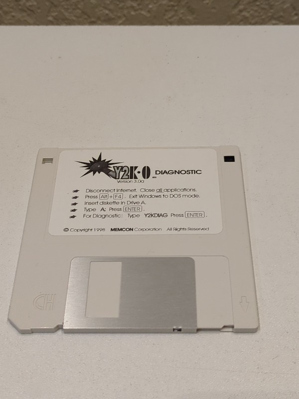 Y2K-0 Diagnostic Version 3.0a Computer Disk – 3.5 Media