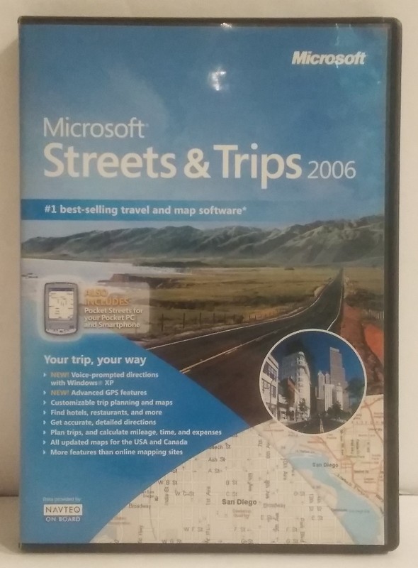 Microsoft Streets & Trips 2006 PC CD-ROM GPS Travel Map Software