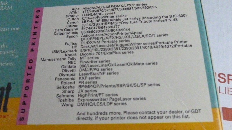 Vintage GDT PowerPrint Mac Printer Driver Software for PC Printers Version 2.5.2 gallery