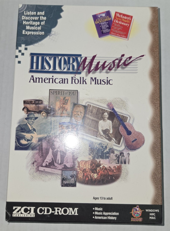 NEW History of Music: American Folk Music PC Game CD-ROM Power CD ZCI Windows gallery