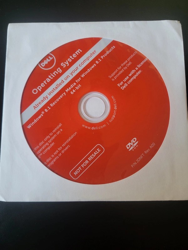 New (sealed) Microsoft Windows 8.1 OS Recovery Media 64-Bit Dell OEM Disc