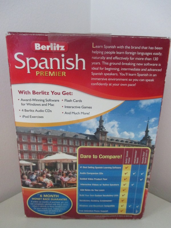 Berlitz Spanish Premier 3 Ways to Learn Macintosh iPod CD NEW sealed NIB gallery