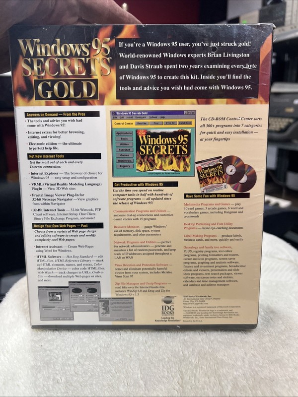 Windows 95 Secrets Gold-300+software Programs 2 Super CDs Sealed Deluxe Edition gallery