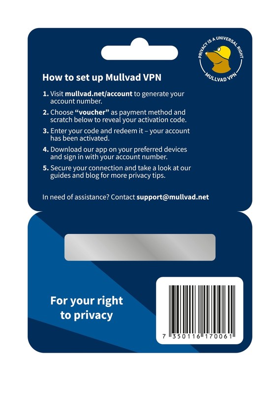 Mullvad VPN | 6 Months for 5 Devices | Protect Your Privacy 6 Months, Blue gallery