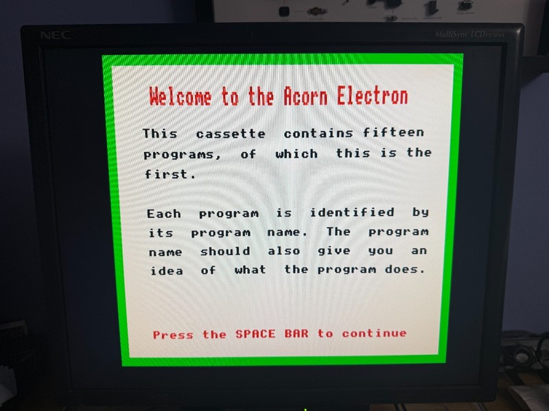 Acorn Electron Introductory Cassette Working gallery