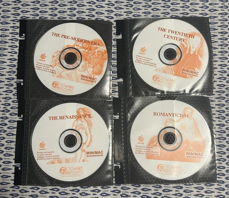 Vintage Fogware Publishing Windows/Mac ROMANTICISM Renaissance CD-ROM Lot Of 4