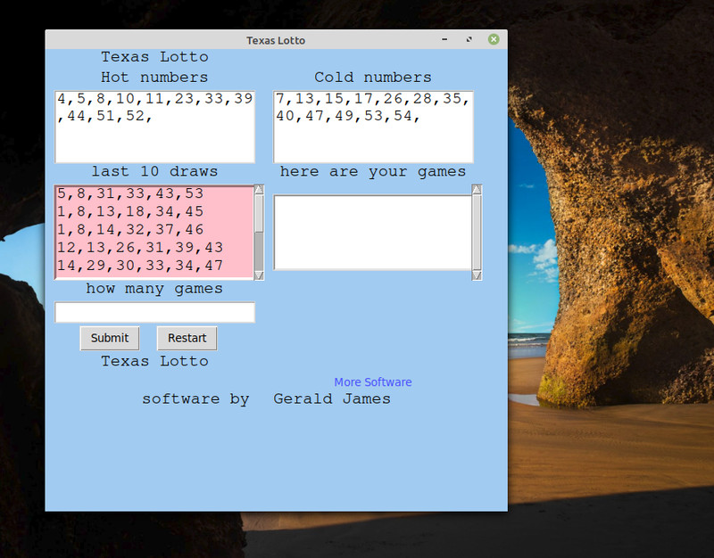 Texas Lotto Lottery Numbers software DVD for Windows 7 & 8 & 10