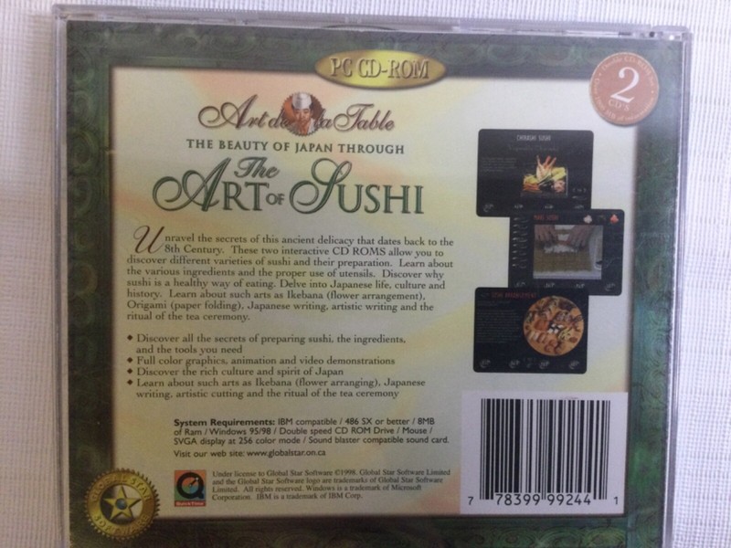 Mediterranean Aroma & The Art or Sushi, Art De La Table Cookbook PC CD ROM Sets gallery