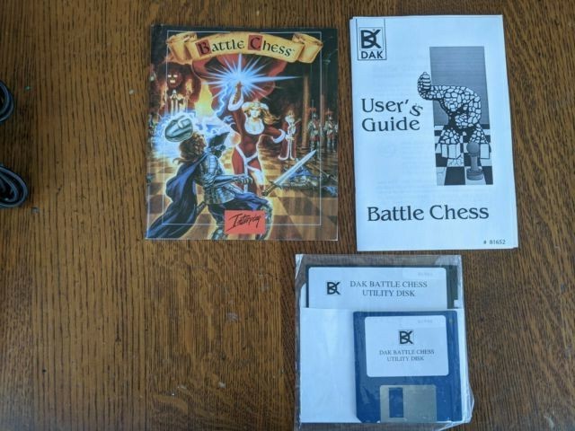 Vintage 1992 Battle Chess #81652 DAK Enterprises [NOS] Manual & Floppy Disks gallery