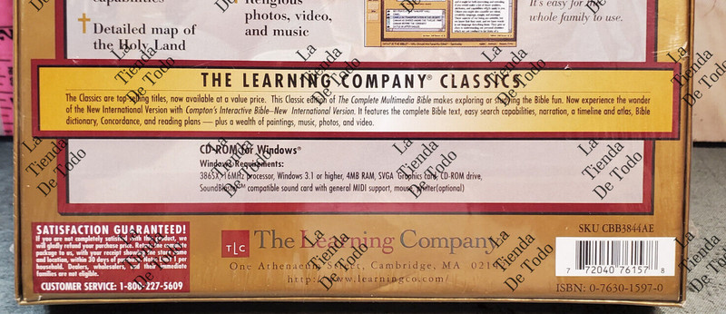 VINTAGE 1997 OLD NEW STOCK BIBLE SOFTWARE FOR WINDOWS 95 3.1 SOLD AS A NOVELTY gallery