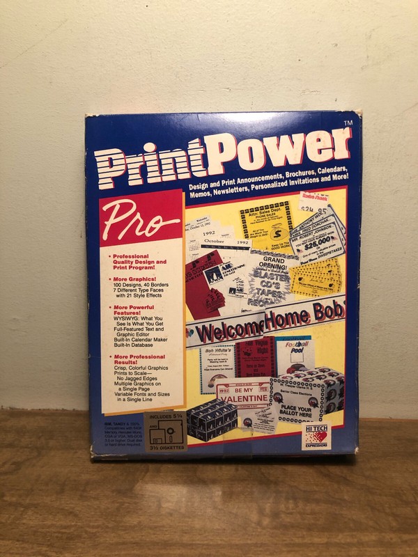 Print Power Pro IBM/Tandy on 5.25″ Disk