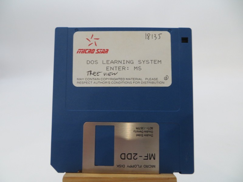3.5″ Floppy Disk Micro Star DOS LEARNING SYSTEM ENTER: MS vintage computer