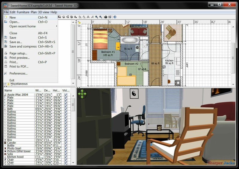 NEW & Fast Ship! Sweet Home 3D Interior Design Decorator Modeling - PC Disc gallery