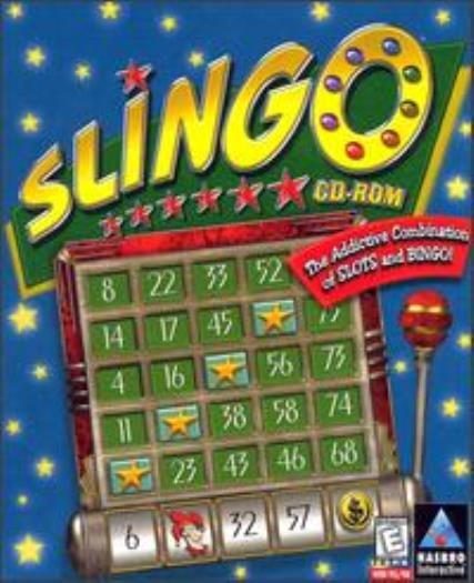 Slingo PC CD mix of bingo & slot machine spin reels match card numbers row game!