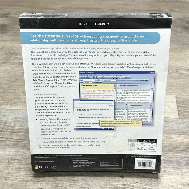 The Basic Bible Library - Study Level 1 Version 6.0 Windows XP CD ROM Big Box gallery