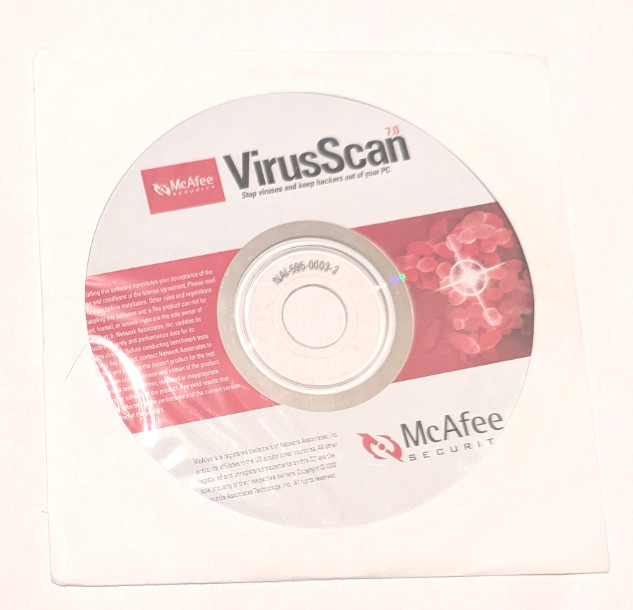 McAfee Security VirusScan 7.0 Software CD – Windows 95/98/ME/2000/NT/XP