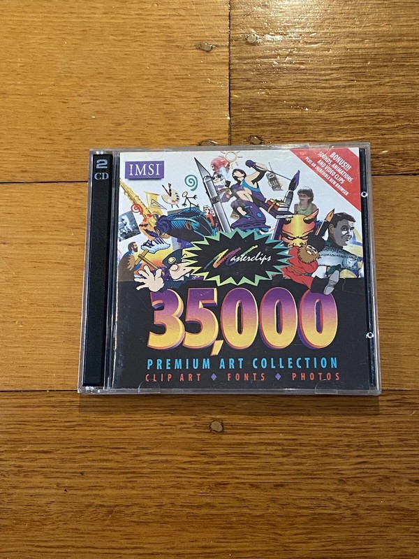 Masterclips 35,000 Premium Art Collection 2 Disc PC Software ULTRA RARE CLIP ART