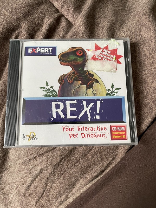 Rex! Your Interactive Pet Dinosaur SEALED CD-Rom Windows 95 Expert Software