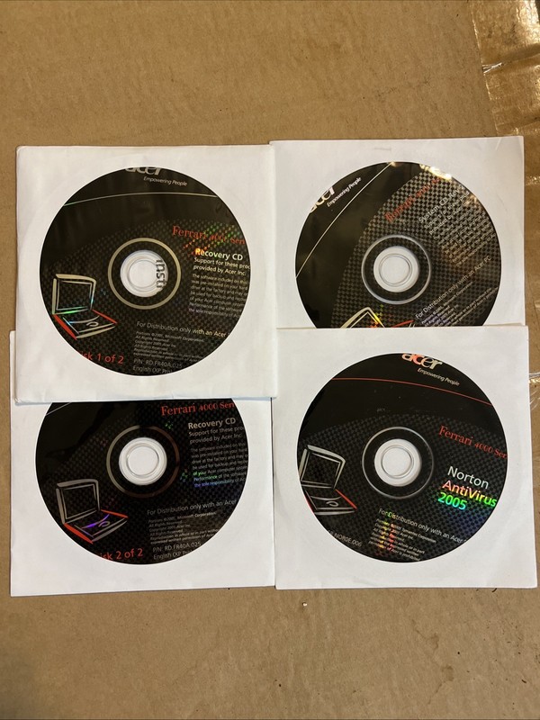 Acer Ferrari 4000 Recovery and System CDs (69D)