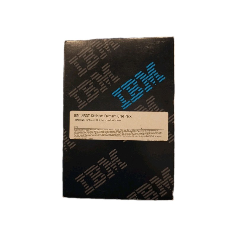 IBM SPSS Statistics Premium Grad Pack Version 25 DVD Mac OS X Micro Windows