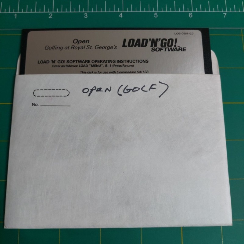 Open Golfing at Royal St. George’s Commodore 64 C64 C128 Program 5.25″ disk Game