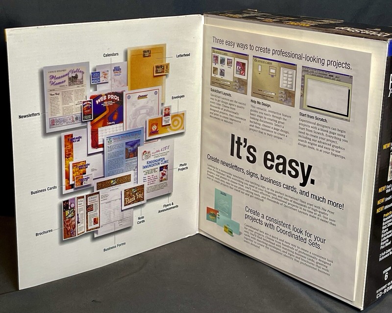 Print Shop Pro Publisher 1998 Version 6 Complete Software CD Set Big Box Sealed