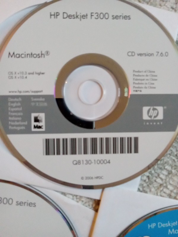 HP deskjet F300 Series MAC CD Version 7.6.0, Windows CD and CD Manual gallery