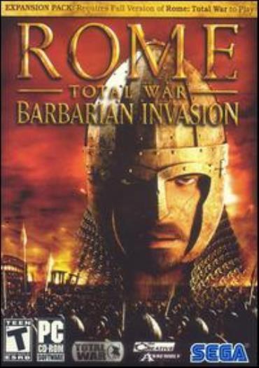 Total War Rome Barbarian Invasion + Manual PC CD lead strategy game expansion!