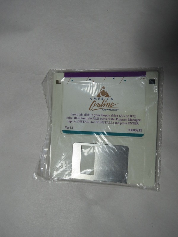 America Online AOL 3.5” Floppy Disk Version 1.1 For Windows