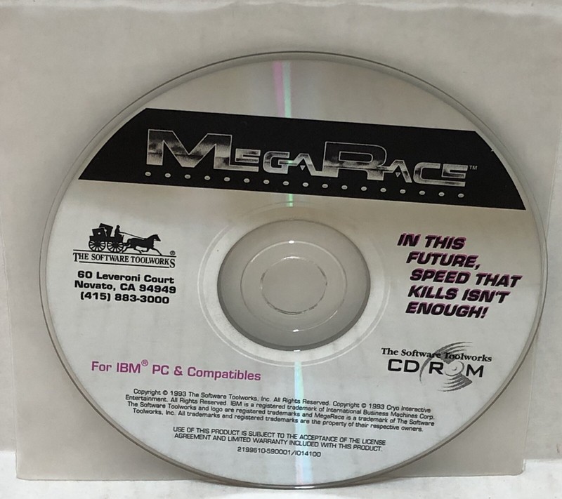 Mega Race (PC, 1993) Game CD ROM – FAST SHIPPING
