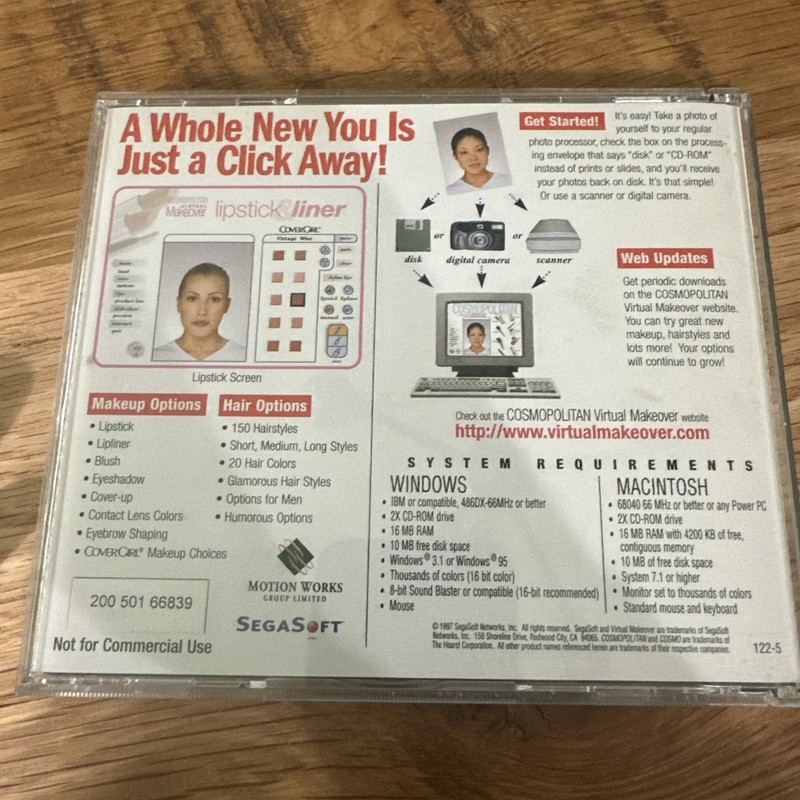 Cover Girl Swatch Guide Win/mac Cd ROM Virtual Makeover gallery