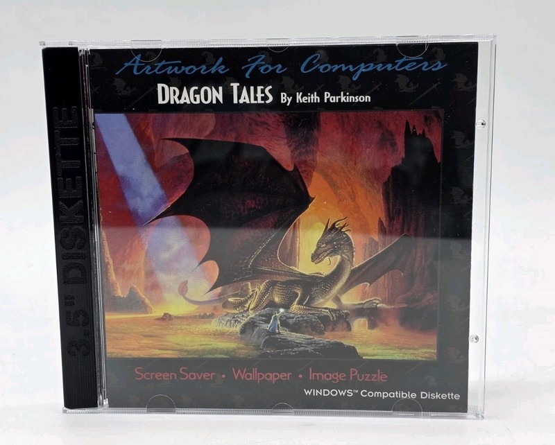 Dragon Tales 3.5 Diskette Windows Screensaver / Wallpaper / Image Puzzle Rare